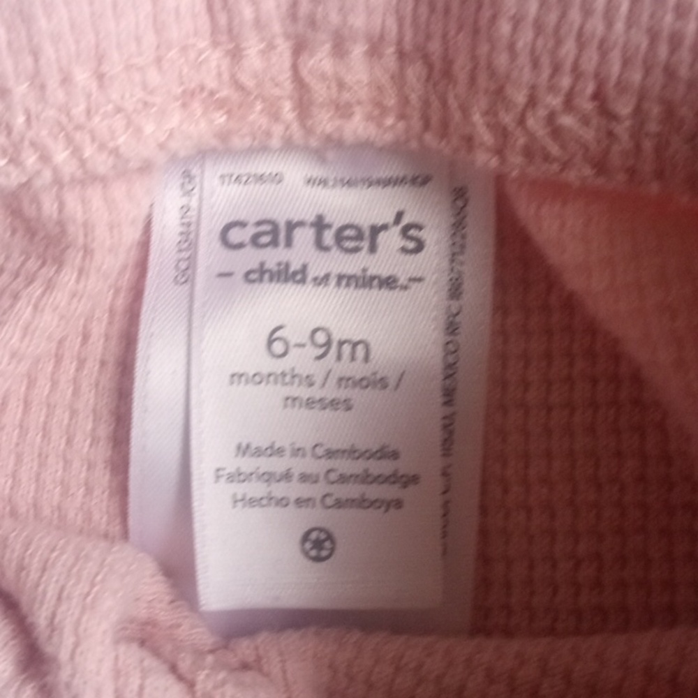 Carter's Pink Ribbed Baby Two Piece Set - Picture 9 of 9